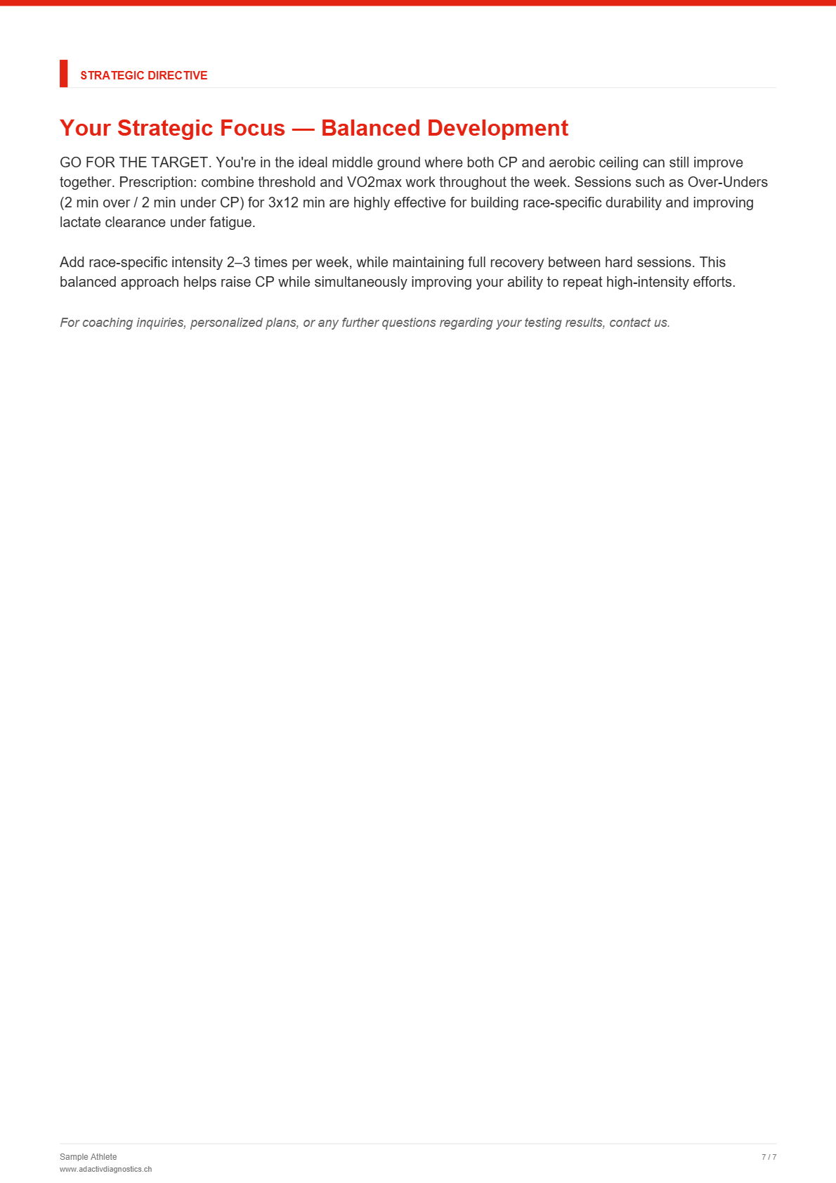 Sample report — page 7